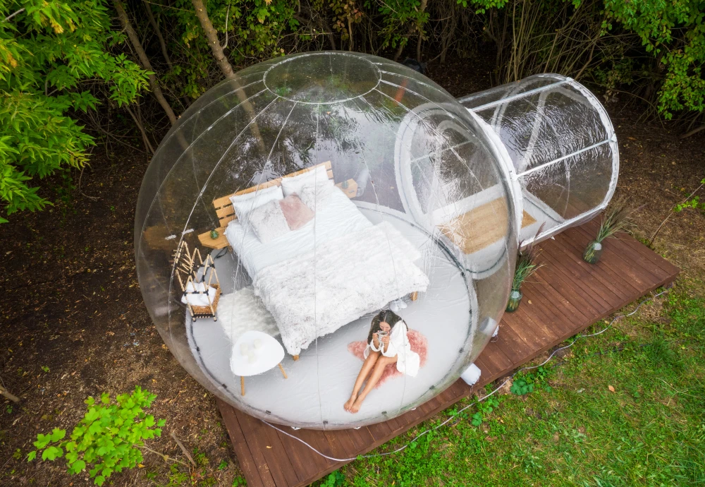 outdoor single tunnel inflatable bubble tent